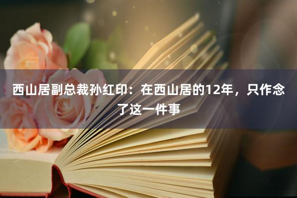 西山居副总裁孙红印：在西山居的12年，只作念了这一件事