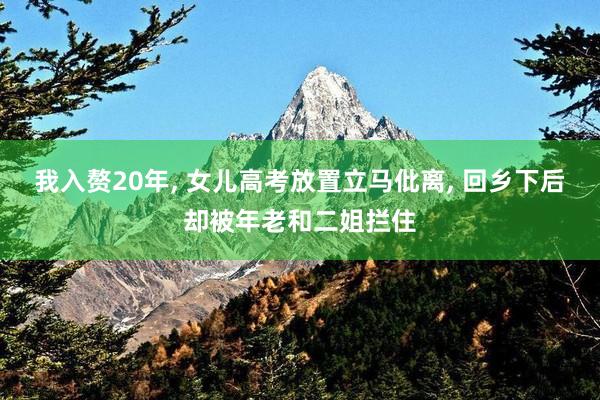 我入赘20年, 女儿高考放置立马仳离, 回乡下后却被年老和二姐拦住